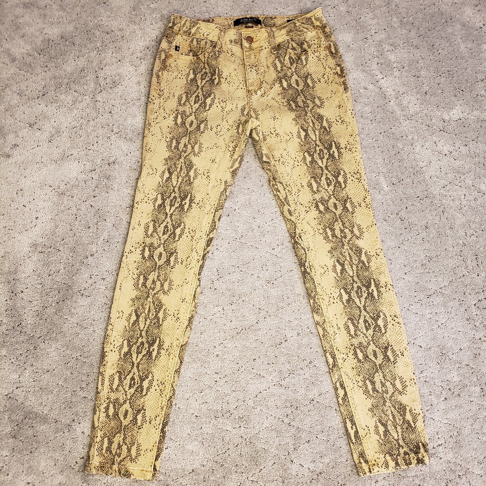 Judy Blue Jeans Womens Size 5/27 Snake Snakeskin Pattern Mid Rise Skinny Stretch